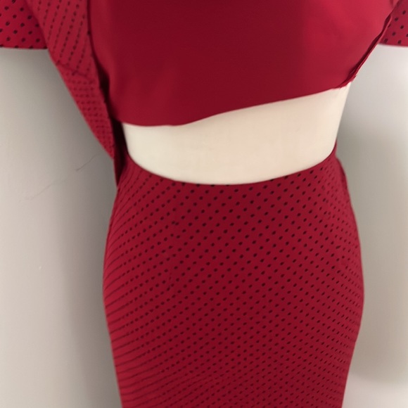 Stop staring 2 piece vintage retro pinup polka dot skirt and blouse - Picture 4 of 11